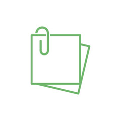 Note Paper Stationery Education Icon Vector Logo Template Illustration Design