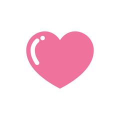 Heart Shape Icon Vector Template Illustration Trendy Design