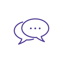 Chat Speech Bubble Icon Vector Template Illustration Logo Design