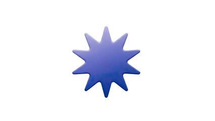 Obraz premium 3D Blue Star Shape