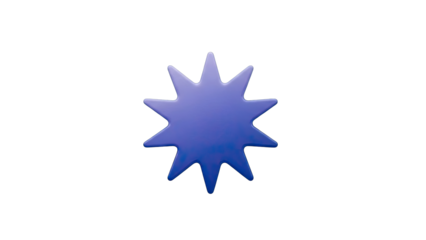 3D Blue Star Shape