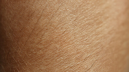 Macro View of Human Skin Texture and Fine Hairs close-up