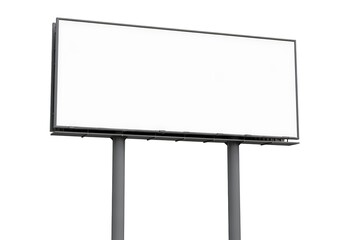 Obraz premium Blank Billboard on White Background for Advertising Mockup.