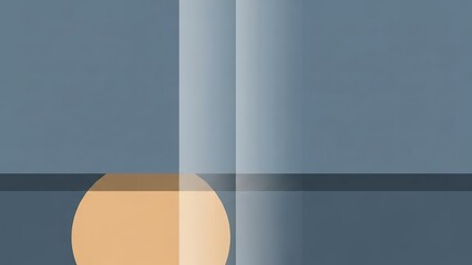 Pale pink circle on light blue background with silver accents symbolizing the emergence of new life