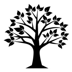 Obraz premium a silhouetted tree where the leaves are replaced b (1).svg