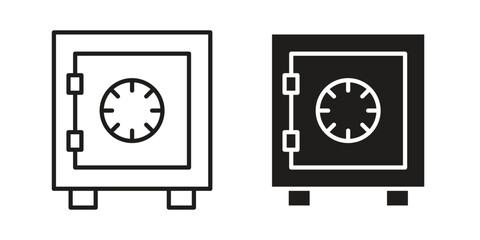 Bank vault icons symbol template for graphic and web design