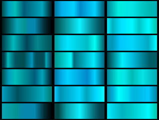 Light blue gradient. Collection of colorful gradients with metallic texture.for design of covers, banners, posters.