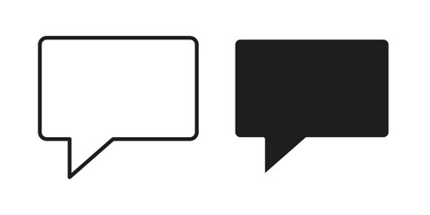 Chat bubble icons symbol template for graphic and web design