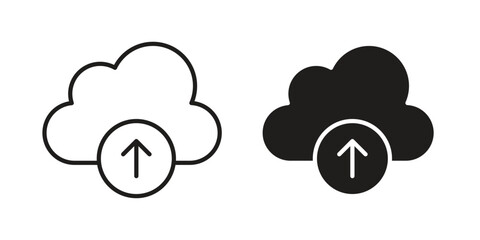 Cloud upload icons symbol template for graphic and web design