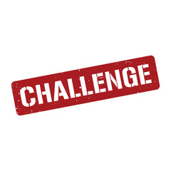 Challenge Stamp, Challenge Grunge Square Sign