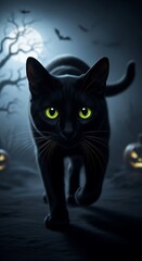 Black Cats Night Prowl - A Halloween Mystery Unveiled.