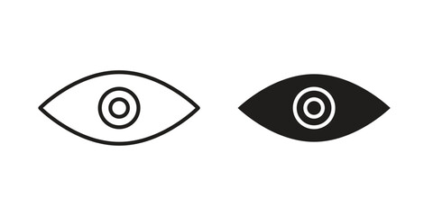 Eye icons symbol template for graphic and web design