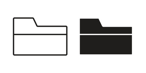 Folder icons symbol template for graphic and web design