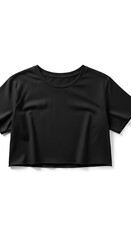 Black Cropped T-Shirt - A Minimalist Fashion Statement for Everyday Wear.