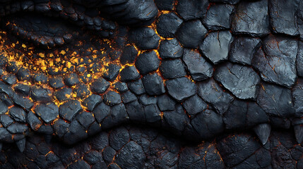 Textured Dragon Skin with Fiery Orange Glow scales