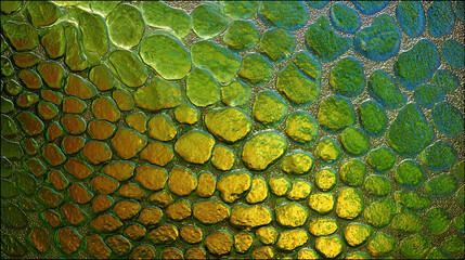Textured Glass Surface with Green and Yellow Gradient
