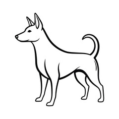 Obraz premium Dog Outline Line Art Illustration