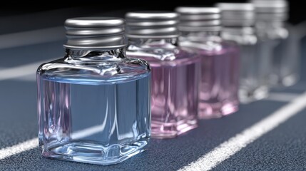 Elegant bottle of perfume representing biohacking metabolic track icon concept for roadmap reinforcement strategies