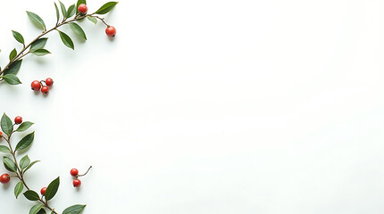 Berries and leaves arrangement
