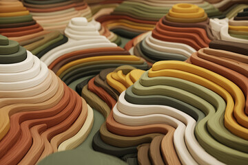 Soft pastel gradient waves flowing smoothly across the frame with warm yellow and teal tones, modern abstract background with gentle curves and calming motion