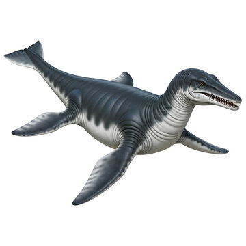 Kronosaurus Marine Reptile 3D Illustration Isolated on White Background"