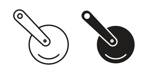 Pizza Slicer icons symbol template for graphic and web design