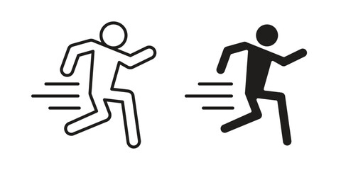 Running icons symbol template for graphic and web design