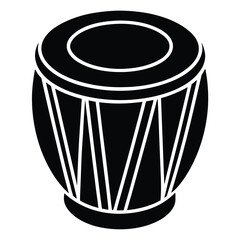 folk drum vector on white background