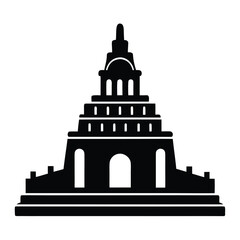 historical monument vector on white background 