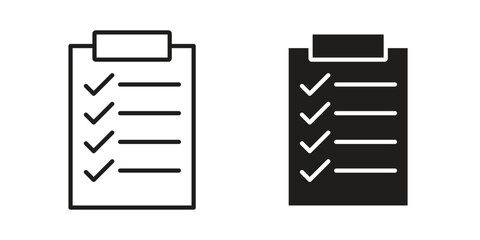 Task list icons symbol template for graphic and web design