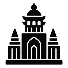 indian history icon vector on white background