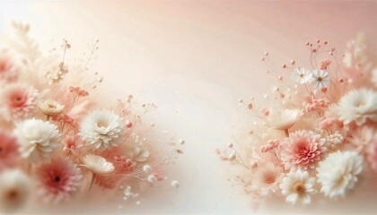 abstract grunge background with flowers