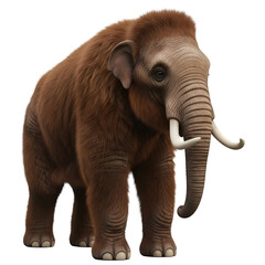 Ancient Prehistoric Mastodon Elephant Isolated 3D Illustration"