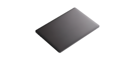 Modern laptop on white background