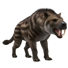 Aggressive Prehistoric Hyaenodon Predator Isolated 3D Render"