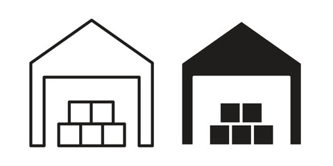 Warehouse icons symbol template for graphic and web design