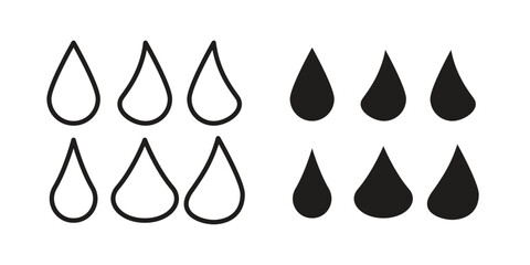 Water drop shape icons symbol template for graphic and web design