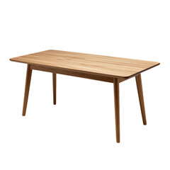Fototapeta premium Modern Wooden Dining Table with Angled Legs
