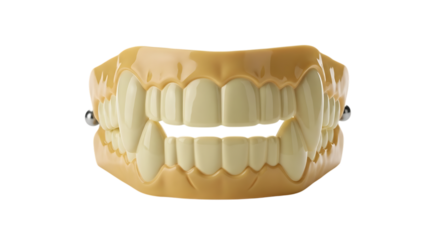 Dental model upper teeth close-up