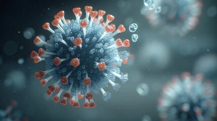 3D animation of bacteriophage virus attaching to a bacterial cell, injecting genetic material, scientific microbiology visualization, clean background” - Powered by Adobe