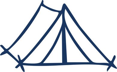 Hand Drawn Camping Tent Illustration