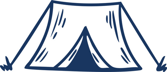 Hand Drawn Camping Tent Illustration