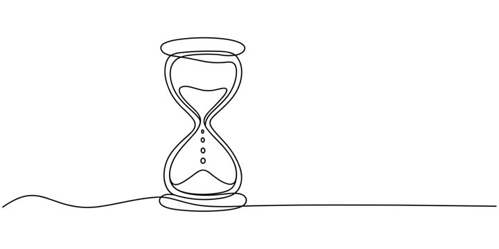 hourglass continuous one line drawing animation, Abstract antique hourglass, Self drawing animation one continuous line draw, logo, Video. One continuous editable line of hourglass illustration. Time