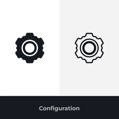 Configuration icons symbolizing setup customization control system preferences administration settings