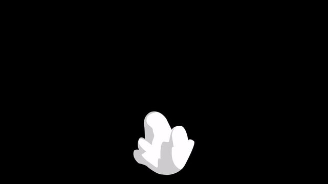 2D White Smoke Puff Animation on Black Background