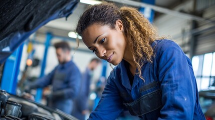 Expert Auto Repair: Skilled Mechanic Servicing Vehicle Engine