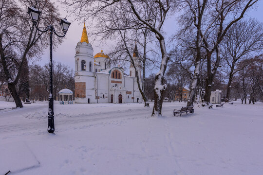 church in the snow