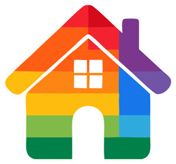 Rainbow Pride House Symbol