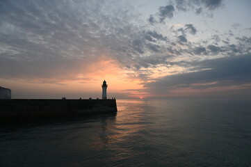 Leuchtturm bei Saint-Valery-en-Caux,  Normandie