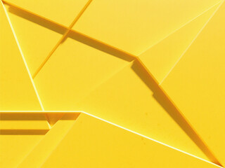 Vibrant yellow geometric pattern with sharp angles and shadows